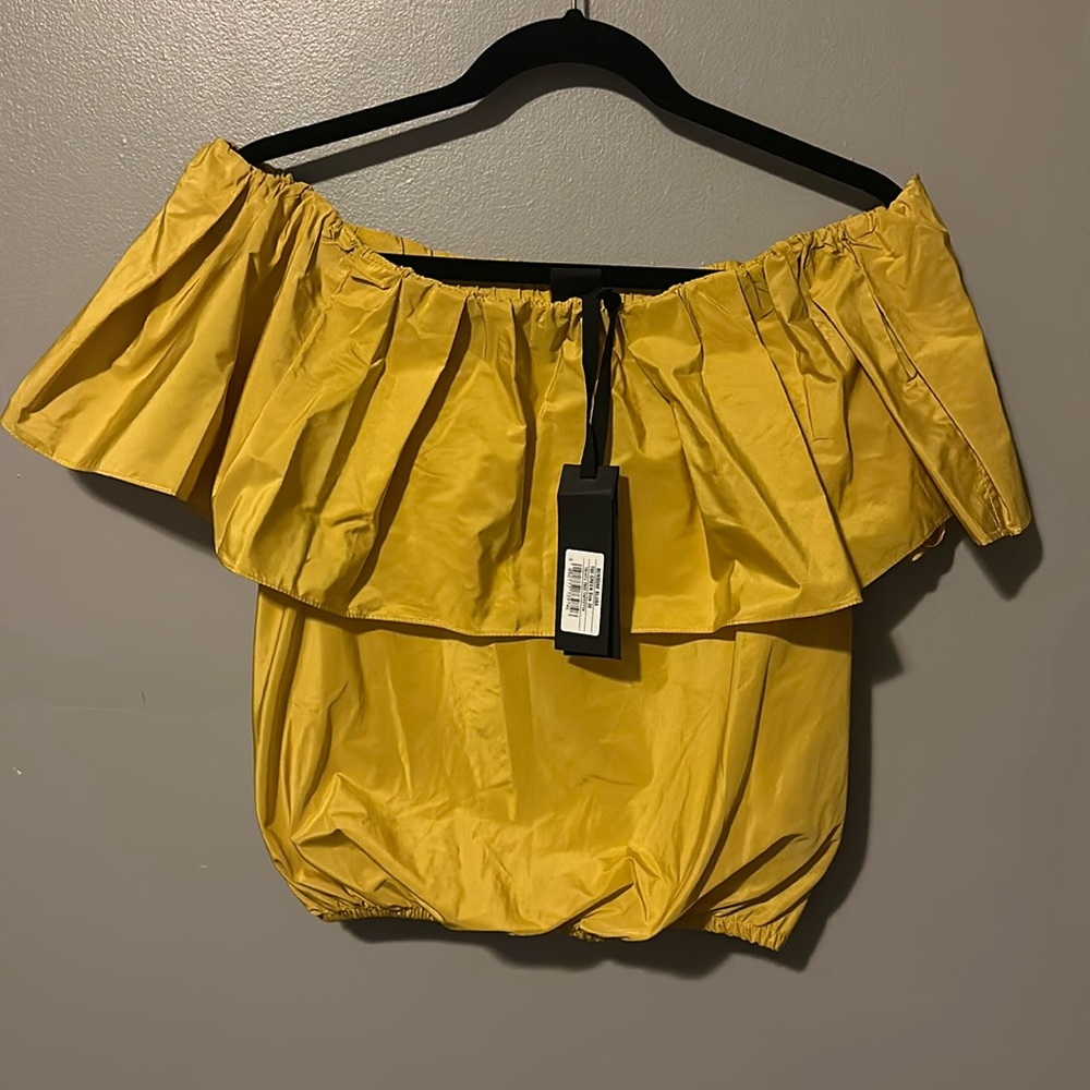 PINKO Ruffled Off The Shoulder Women’s Top Sz XS